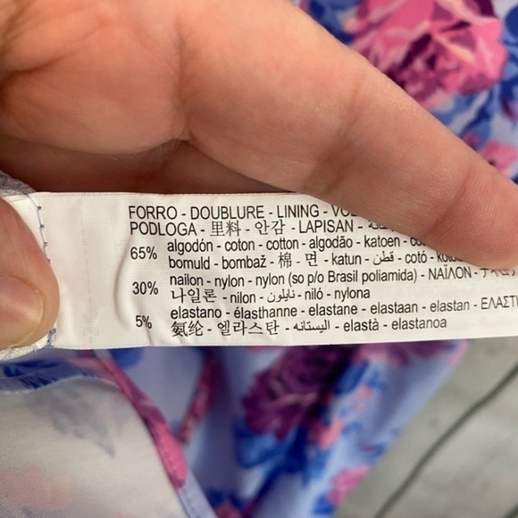 Zara NWT Floral A Line V Neck Cocktail Dress Size Medium. - Picture 7 of 7